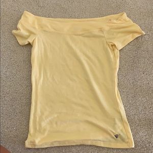 Guess yellow off shoulder top